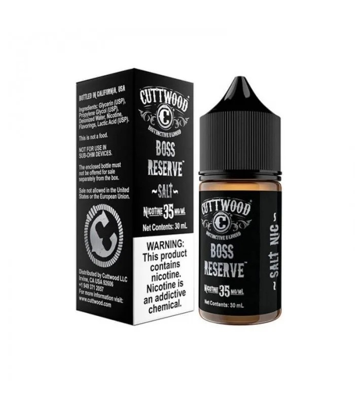 Cuttwood Boss Reserve Salt Likit Bal Tahıl Fındık Fiyatı Bal, tahıl ve fındık aromalı premium salt nikotin likit, yoğun lezzet ve uygun fiyat sunar.