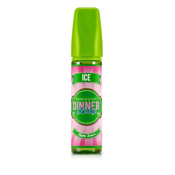 Buz gibi yeşil elma ekşiliği sunan Dinner Lady Apple Sours Ice, uygun fiyatıyla kaliteli salt nikotin likit deneyimi yaşatır.