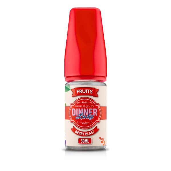 Uygun fiyatıyla pod cihazlarda taze üzüm ve ahududu lezzeti sunan Dinner Lady Berry Blast salt likit.