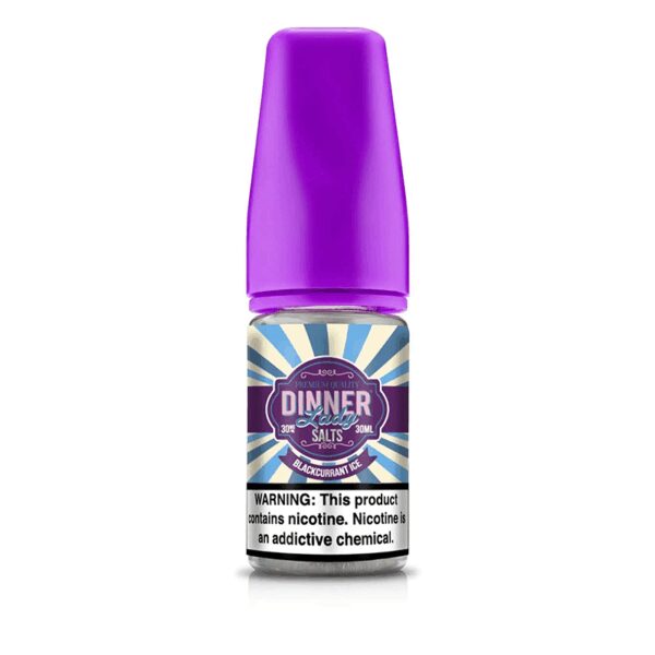 Dinner Lady Blackcurrant Ice salt nikotin likit, uygun fiyatıyla kuşüzümü ve nane aromalarını pod cihazlarda sunar.