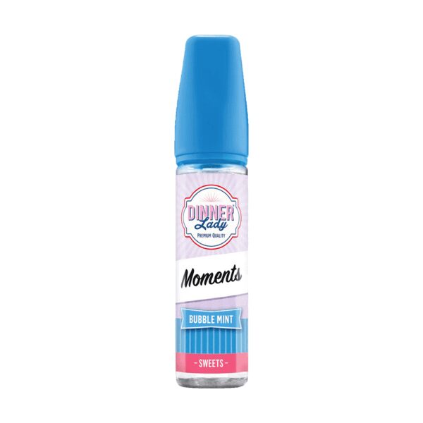 Uygun fiyatlı Dinner Lady Bubble Mint likiti, ferah nane ve meyvemsi notalarla dengeli bir salt nikotin deneyimi sunar.