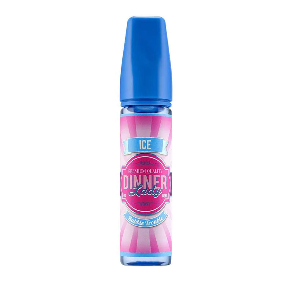 Dinner Lady Bubble Trouble Ice Likit Uygun fiyata ferahlatıcı nane ve meyve aromalarını buz serinliği ile birleştiren kaliteli salt nikotin e-sıvısı.