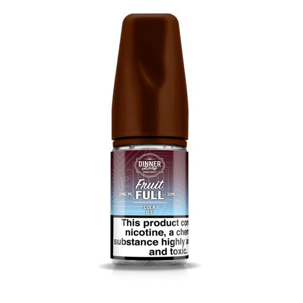 Uygun fiyatlı Dinner Lady Fruit Full Cola Ice Salt Likit, buz serinliği ve yoğun salt nikotin ile ferahlatıcı kola tadı sunar.