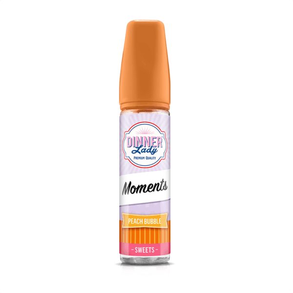 Uygun fiyatlı salt nikotin ile ferahlatıcı şeftali ve tatlı sakız lezzetini birleştiren Dinner Lady Peach Bubble Likit.