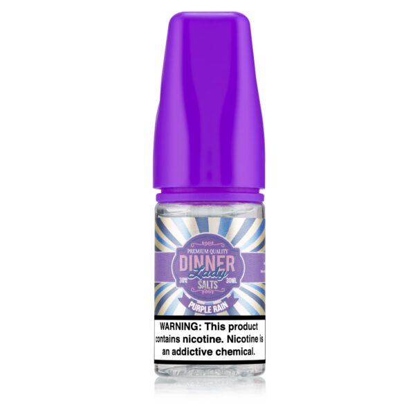 Uygun fiyatlı Dinner Lady Purple Rain salt nikotin likit, üzüm ve meyve notalarıyla yüksek doyum sunar.