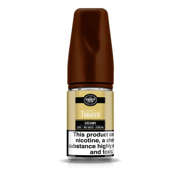 Uygun fiyatlı Dinner Lady Select Tobacco Creamy Salt Likit, zengin tütün ve pürüzsüz krema dengesi sunar.