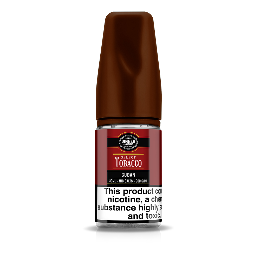 Dinner Lady Select Tobacco Cuban Likit Dinner Lady Select Tobacco Cuban salt likit, premium tütün tadı ve yüksek salt nikotinle yoğun lezzet sunar.