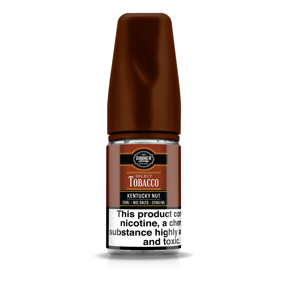 Dinner Lady Select Tobacco Kentucky Nut Likit Dinner Lady Select Tobacco Kentucky Nut Salt likit, tütün ve fındık uyumunu uygun fiyatla sunan premium salt nikotin lezzetidir.
