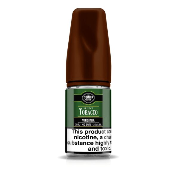 Dinner Lady Select Tobacco Virginia, klasik tütün tadını yoğun salt nikotin ile birleştiren premium likit ve uygun fiyatıyla günlük kullanım için ideal.
