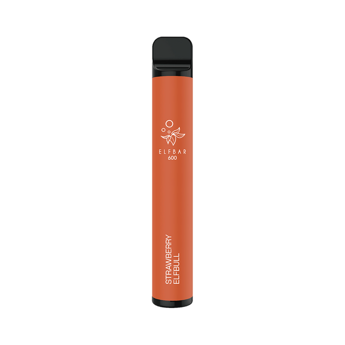 Elf Bar 600 Elfbull Strawberry Uygun fiyatıyla 600 nefeslik çilek aromalı salt nikotin sunan pratik kullan-at pod.