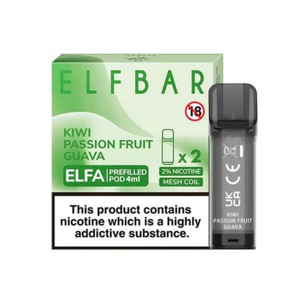 Kivi, çarkıfelek ve guava aromalı 4ml salt nikotin pod kartuşu uygun fiyatıyla sunar.