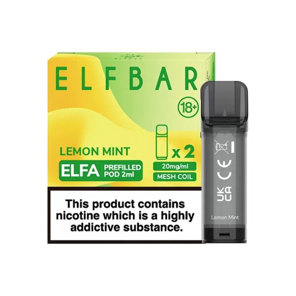 Ferahlatıcı limon ve nane aromalı 4ml kapasiteli Elf Bar Elfa pod kartuş, uygun fiyatıyla pratik bir seçenek sunar.