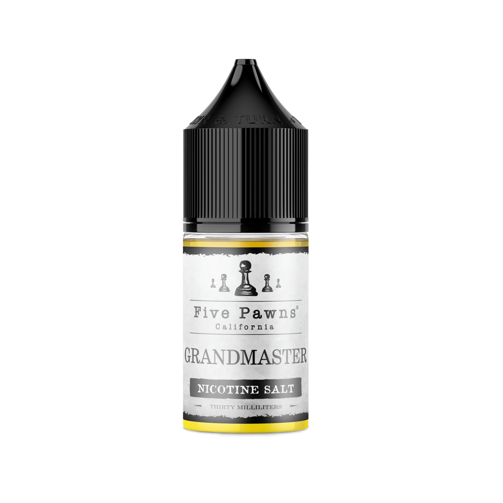 Five Pawns Grandmaster 30ml Uygun fiyatıyla muzlu turta ve karamelize fıstık aromalı premium salt nikotin likiti.