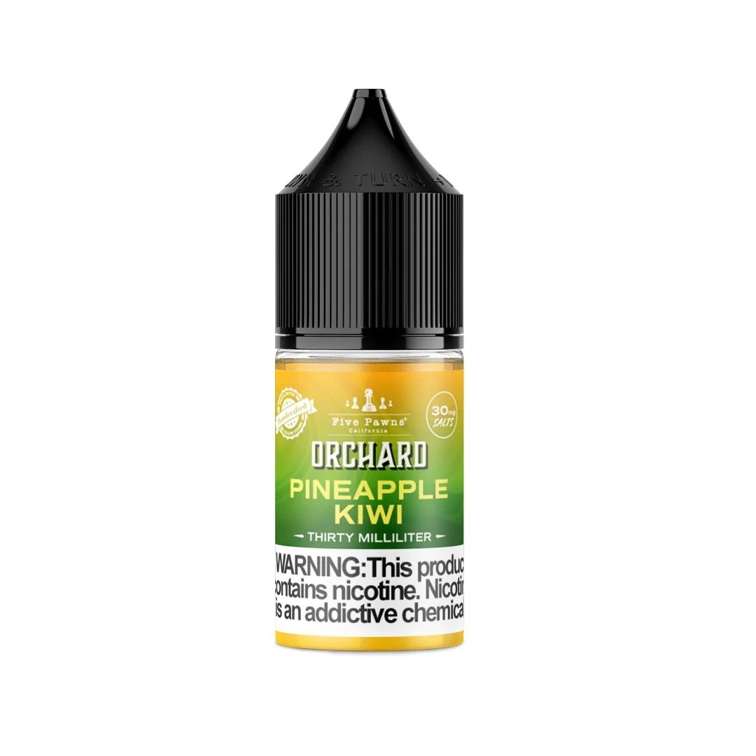 Five Pawns Pineapple Kiwi Salt Likit Ananas ve kivi aromalı Five Pawns likiti, yüksek kaliteli salt nikotin ile uygun fiyatlı bir e-likit deneyimi sunar.