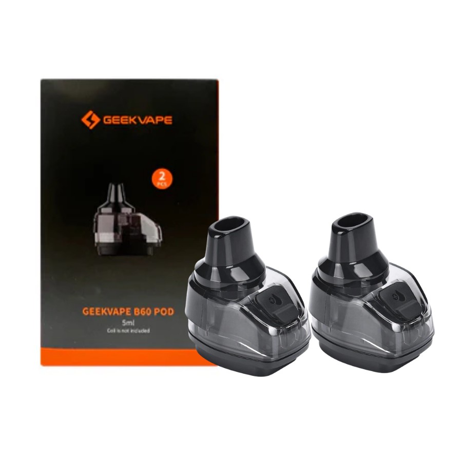Geekvape B60 Pod Kartuş 5ml 5ml kapasiteli dayanıklı Geekvape B60 pod kartuş, salt nikotin ile uyumlu ve uygun fiyatlı yedek parçadır.