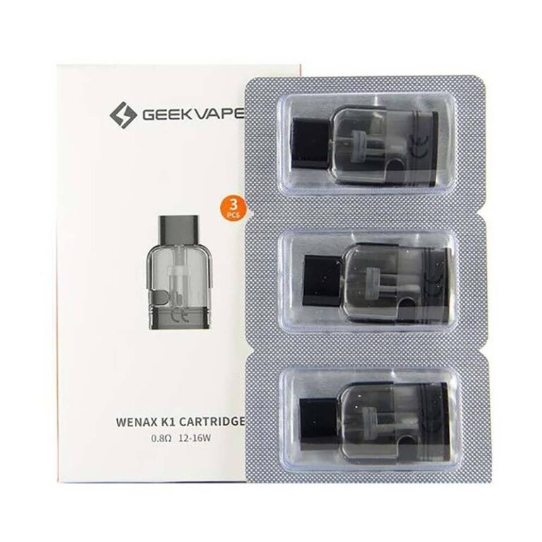 Geekvape Wenax K1 için uygun fiyatlı 3'lü pod kartuş seti, dayanıklı yapısı ve üstün lezzet performansıyla salt nikotin kullanımına ideal.
