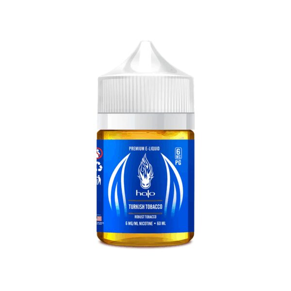 Uygun fiyatlı otantik tütün tadı ve yüksek kaliteli salt nikotin ile yoğun buhar keyfi sunan Halo Turkish Tobacco Likit.