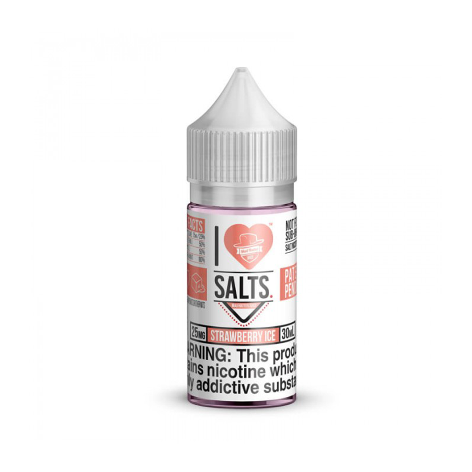 I Love Salts Strawberry Ice 30ml Yoğun çilek ve buz ferahlığı sunan 30ml salt nikotin likit, uygun fiyatıyla pratik şişede yüksek buhar keyfi.