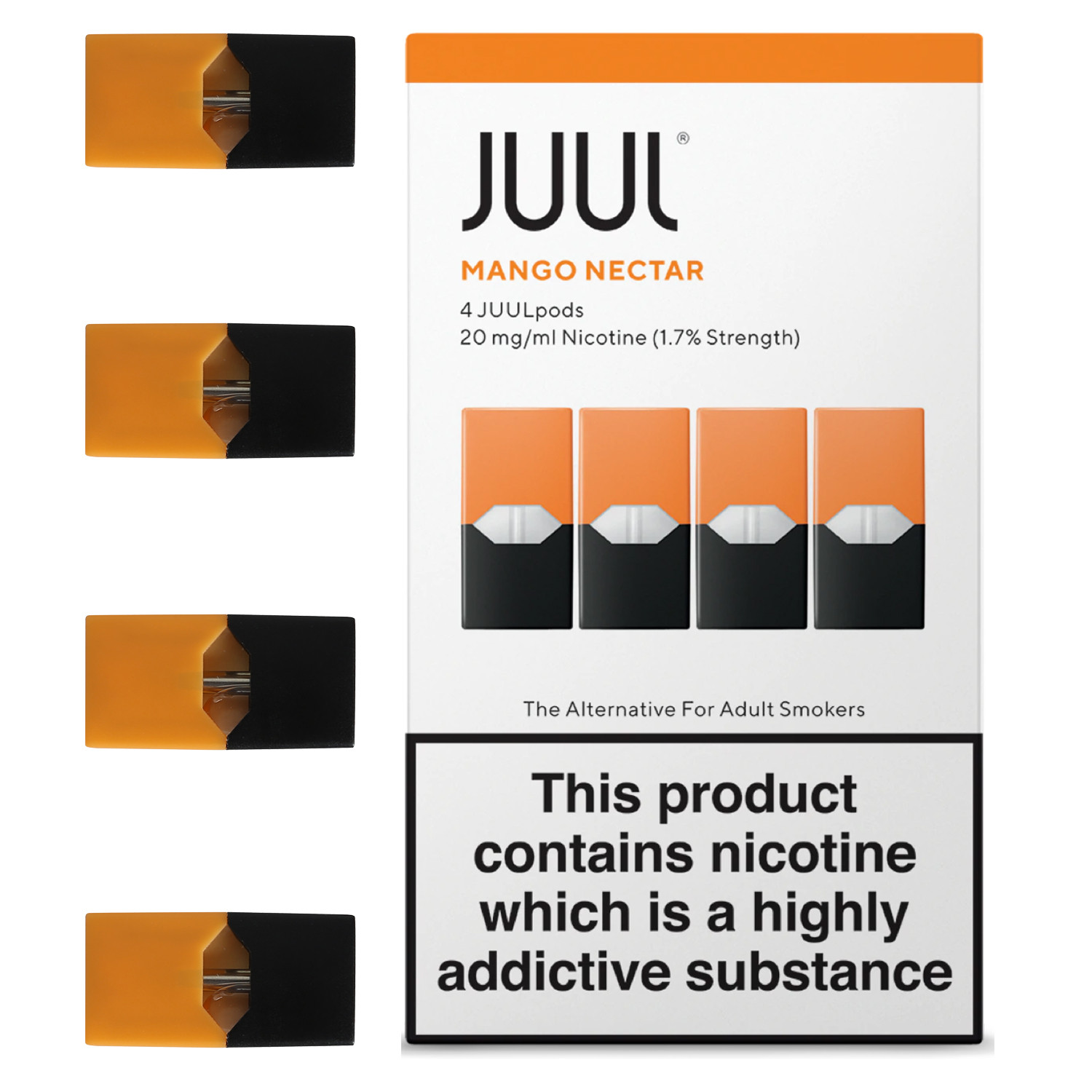 Juul Mango 1.7% Yoğun Buhar Fiyatı Uygun fiyatlı Juul Mango 1.7% pod, taze mango aroması ve güçlü salt nikotin ile yoğun buhar keyfi sunar.