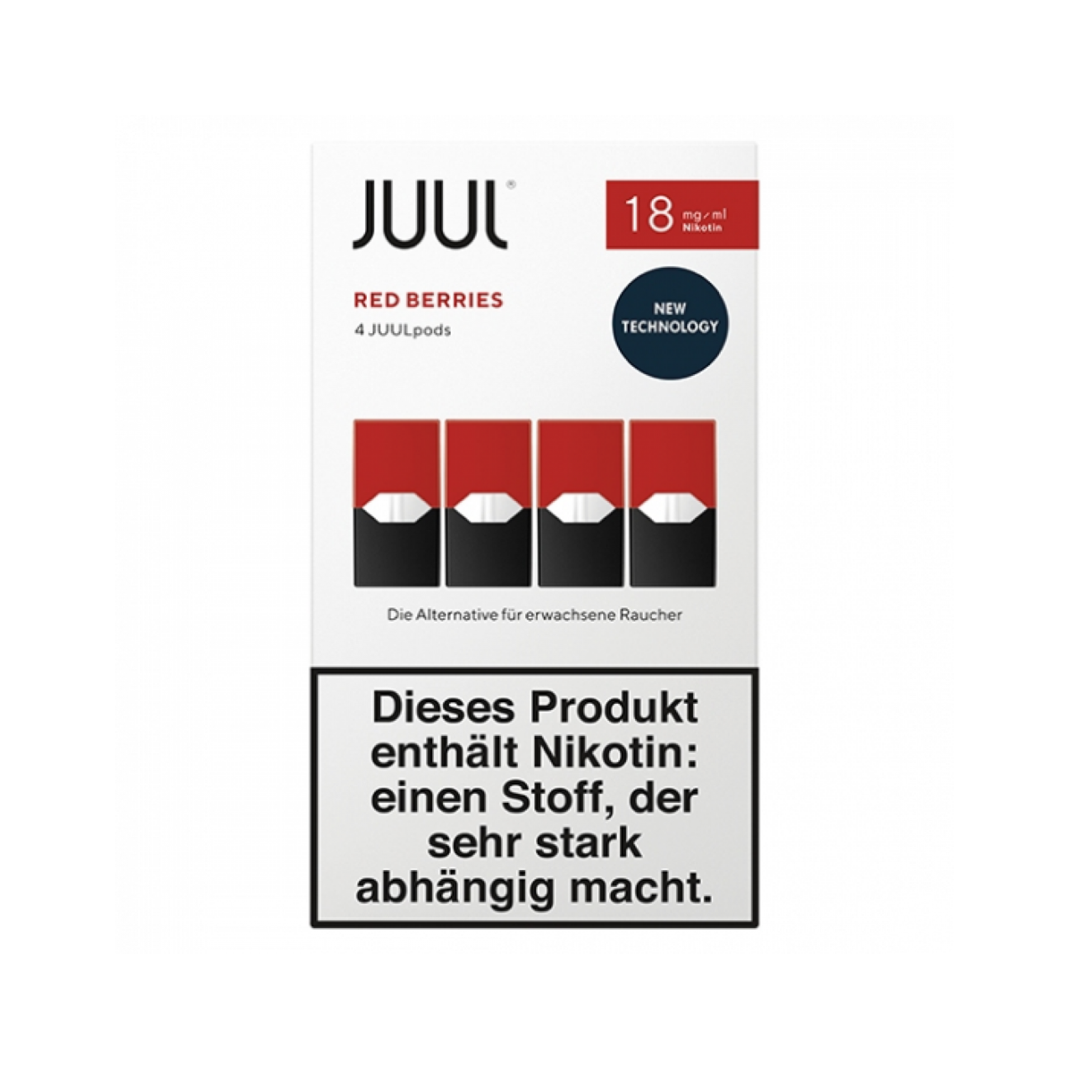 Juul Red Berries 18 mg/ml Uygun fiyatlı Juul Red Berries kartuş, taze kırmızı meyve lezzeti ve yüksek salt nikotin sunar.