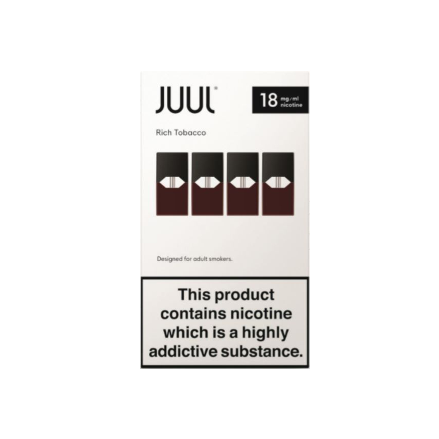 Juul Rich Tobacco 18 mg/ml Tütün Fiyatı Zengin tütün tadı ve güçlü salt nikotin içeren Juul likiti uygun fiyatıyla keyifli bir içim sunar.