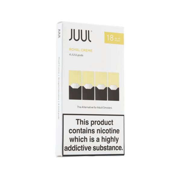 Premium Juul Royal Creme kartuşu yoğun kremsi lezzet ve 18 mg/ml salt nikotin sunar uygun fiyatıyla hemen keşfedin