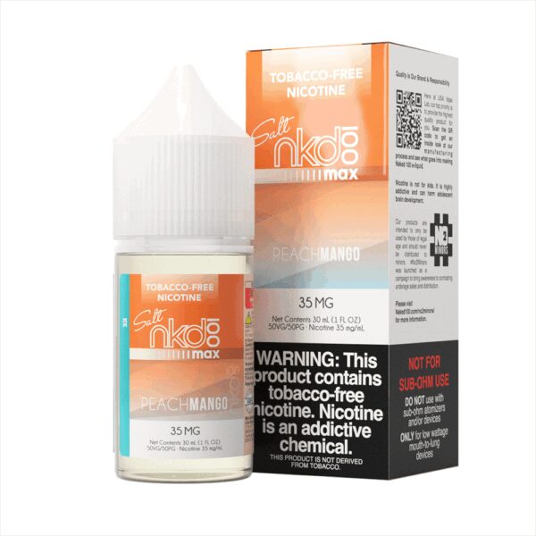 Naked Peach Mango Ice salt nikotin likiti, uygun fiyatıyla şeftali ve mango aromalarının buz serinliğinde buluştuğu keyifli bir içim sunar.