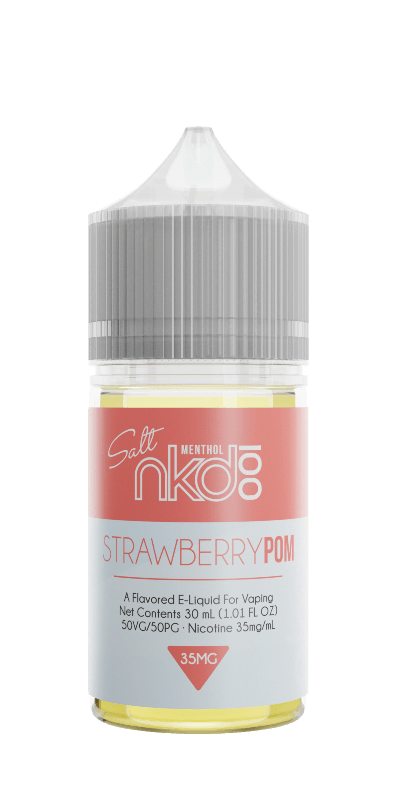 Naked Strawberry Pom 30ml Uygun fiyatlı Naked Strawberry Pom 30ml, çilek ve nar aromalı premium salt nikotin likiti.
