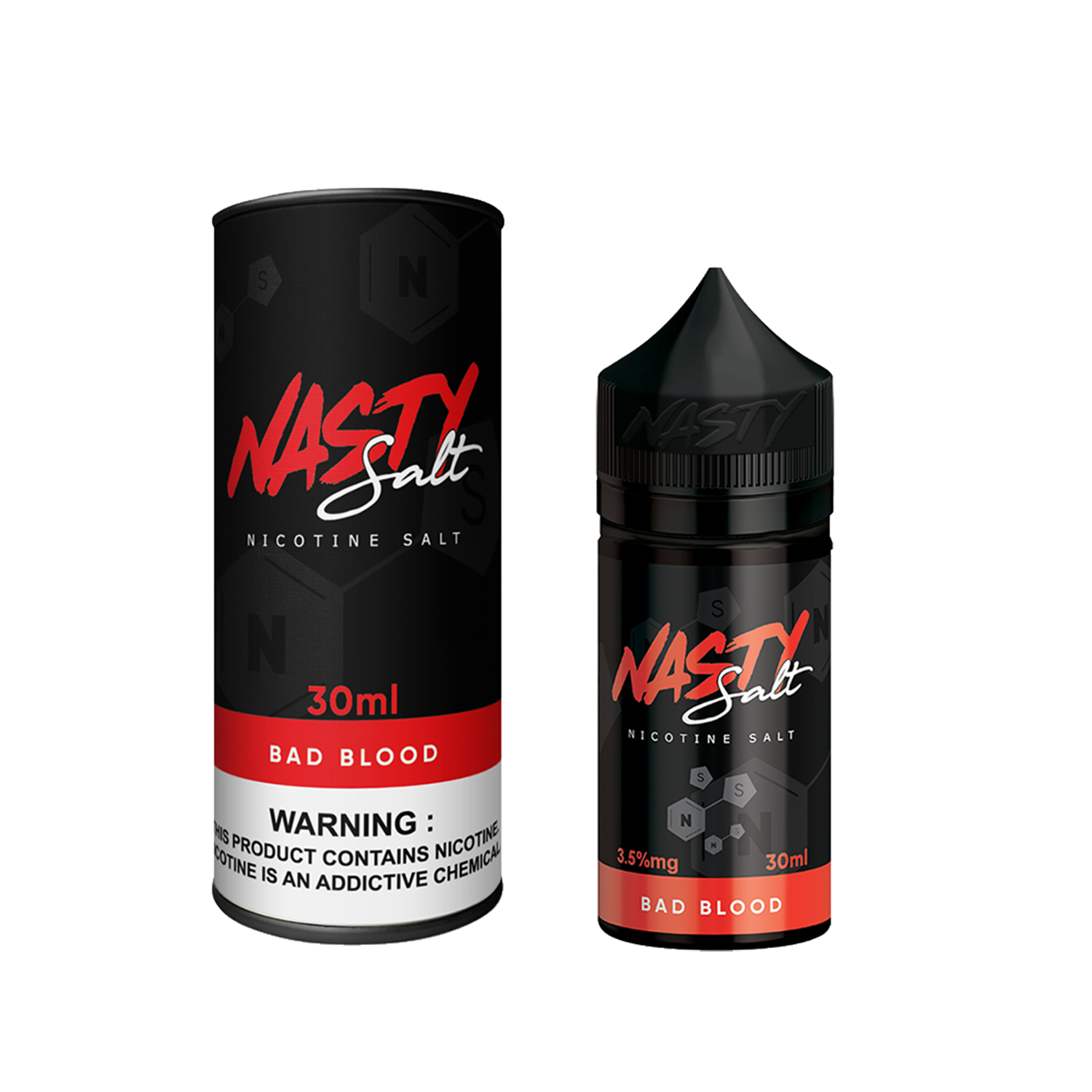Nasty Bad Blood 30ML Nar Nasty Bad Blood 30ML likit, nar ve çilek aromasıyla uygun fiyatlı salt nikotin keyfi sunar.
