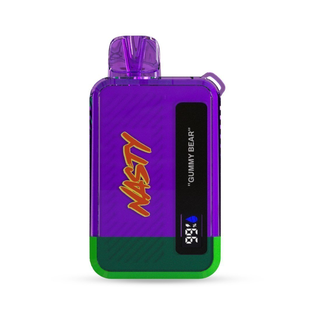 Nasty Bar 10000 Gummy Bear Nasty Bar 10000 Gummy Bear kullan at vape bar, uygun fiyata 10000 puf ve salt nikotin sunar.