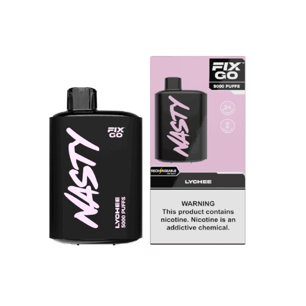 5000 pufluk Nasty Fix Go Lychee kullan-at vape bar, salt nikotin ile uygun fiyatlı buhar keyfi sunar.