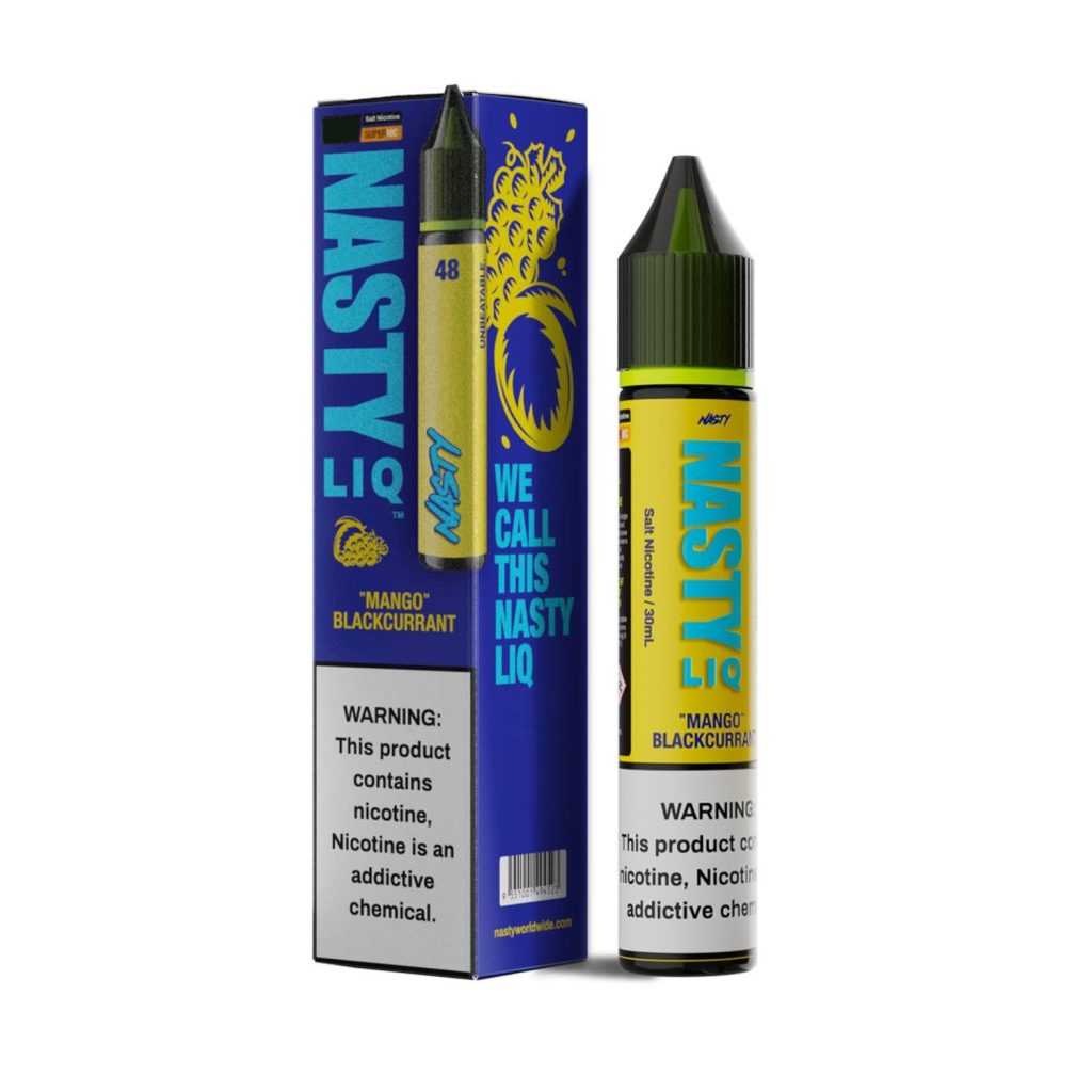 Nasty Liq Mango Blackcurrant Likit Mango ve kara üzüm aromalarıyla ferahlatıcı bir deneyim sunan Nasty Liq salt nikotin likit, uygun fiyatıyla yoğun buhar keyfi vadediyor.