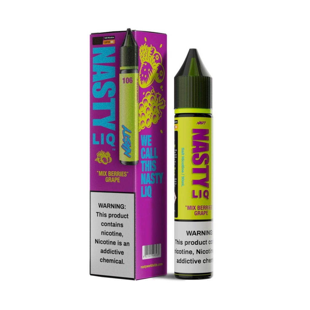 Nasty Liq Mix Berries Grape Likit Dengeli Lezzet Fiyatı Nasty Liq Mix Berries Grape likit, üzüm ve karışık meyvelerin uyumunu uygun fiyatlı salt nikotin ile sunar.