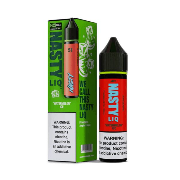 Uygun fiyatlı Nasty Liq Watermelon Ice Likit, ferah karpuz ve mentol uyumuyla yoğun buhar keyfi sunar.