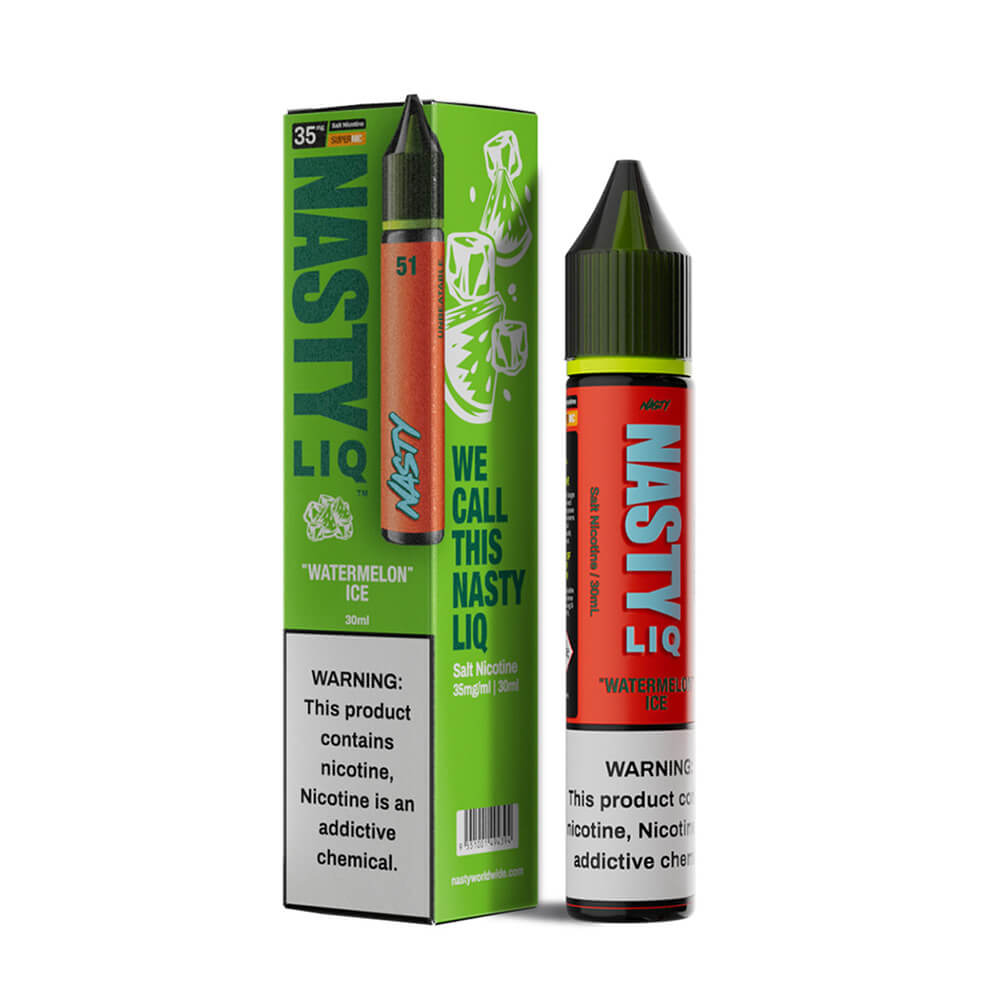 Nasty Liq Watermelon Ice Uygun fiyatlı Nasty Liq Watermelon Ice salt nikotin likiti, ferah karpuz ve serin nane ile gün boyu taze içim sunar.