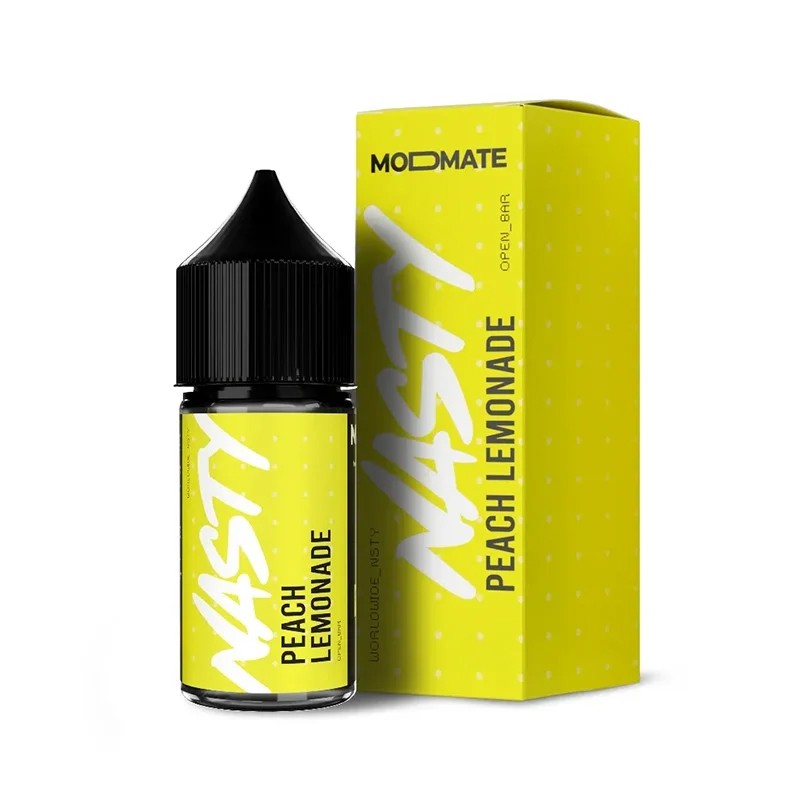 Nasty Peach Lemonade Salt Likit Uygun fiyatlı Nasty Peach Lemonade salt nikotin likiti, şeftali ve limonatanın ferahlatıcı tadını sunar.