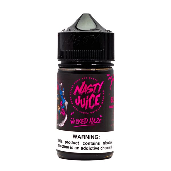 Uygun fiyatlı Nasty Wicked Haze Likit, tropikal meyve ve narenciye karışımıyla ferahlatıcı bir salt nikotin sunar.