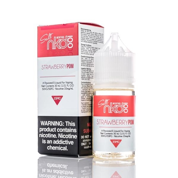 Nkd 100 Salt Likit Menthol Uygun fiyatlı bu 30ml şişe, ferah mentol ve tatlı çilek-nar aromalı salt nikotin likiti sunar.