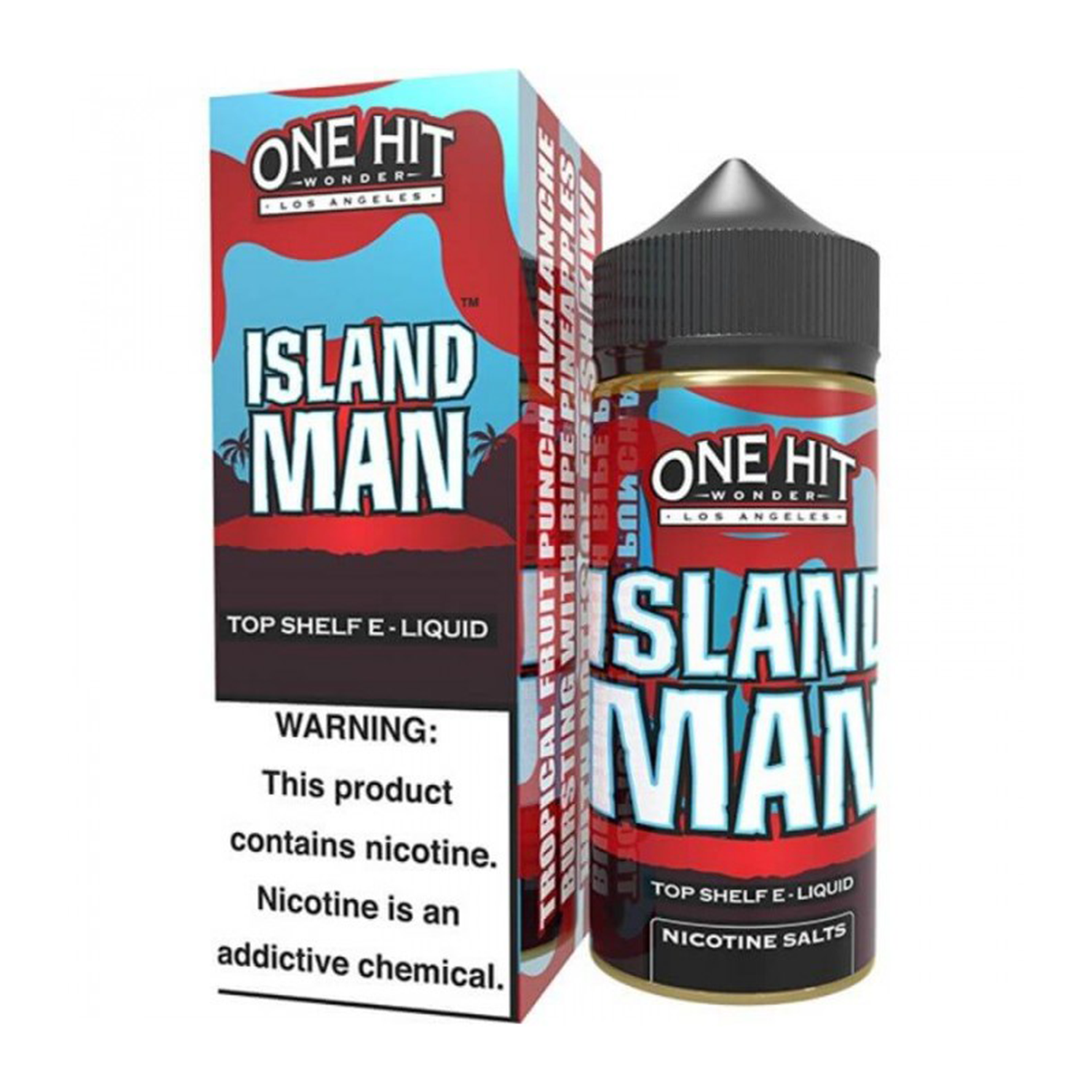 One Hit Wonder Island Man 100ml Tropikal Uygun fiyatlı One Hit Wonder Island Man 100ml salt nikotin sıvısı tropikal meyve aromalarıyla ferahlatıcı buhar sunar.