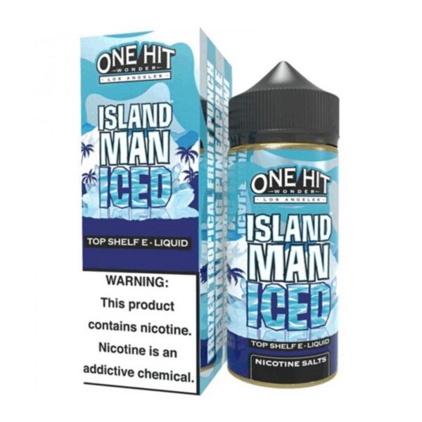 Uygun fiyatlı tropikal meyve ve buz karışımı salt nikotin likiti One Hit Wonder Island Man Iced 100ml.