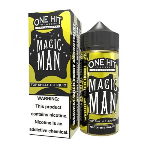Ferah nane aromalı Magic Man 100ml e-likit, yoğun buhar ve uzun ömürlü salt nikotin ile uygun fiyat sunuyor.