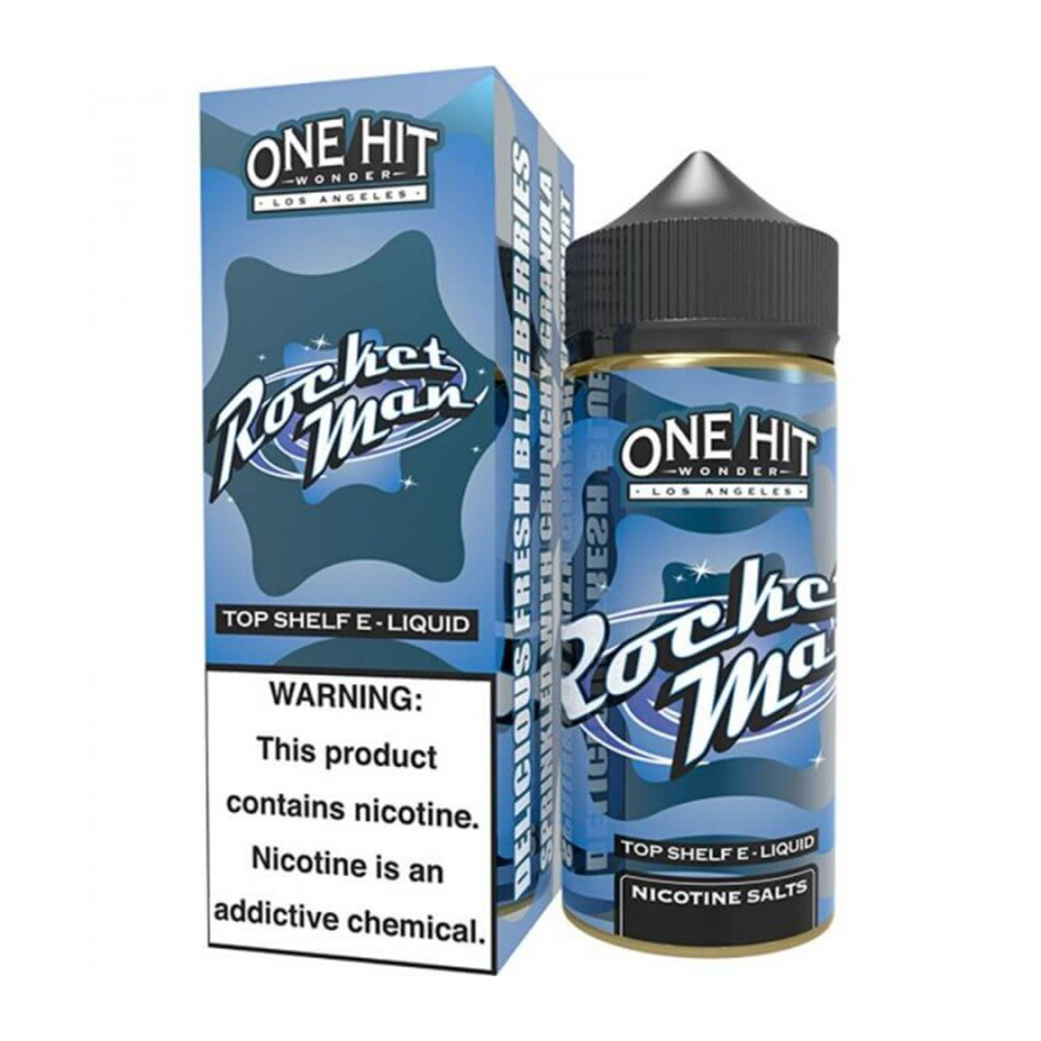One Hit Wonder Rocket Man 100ml Uygun fiyatlı One Hit Wonder Rocket Man 100ml e-likit, taze yaban mersini ve granola lezzetiyle salt nikotin içerir.