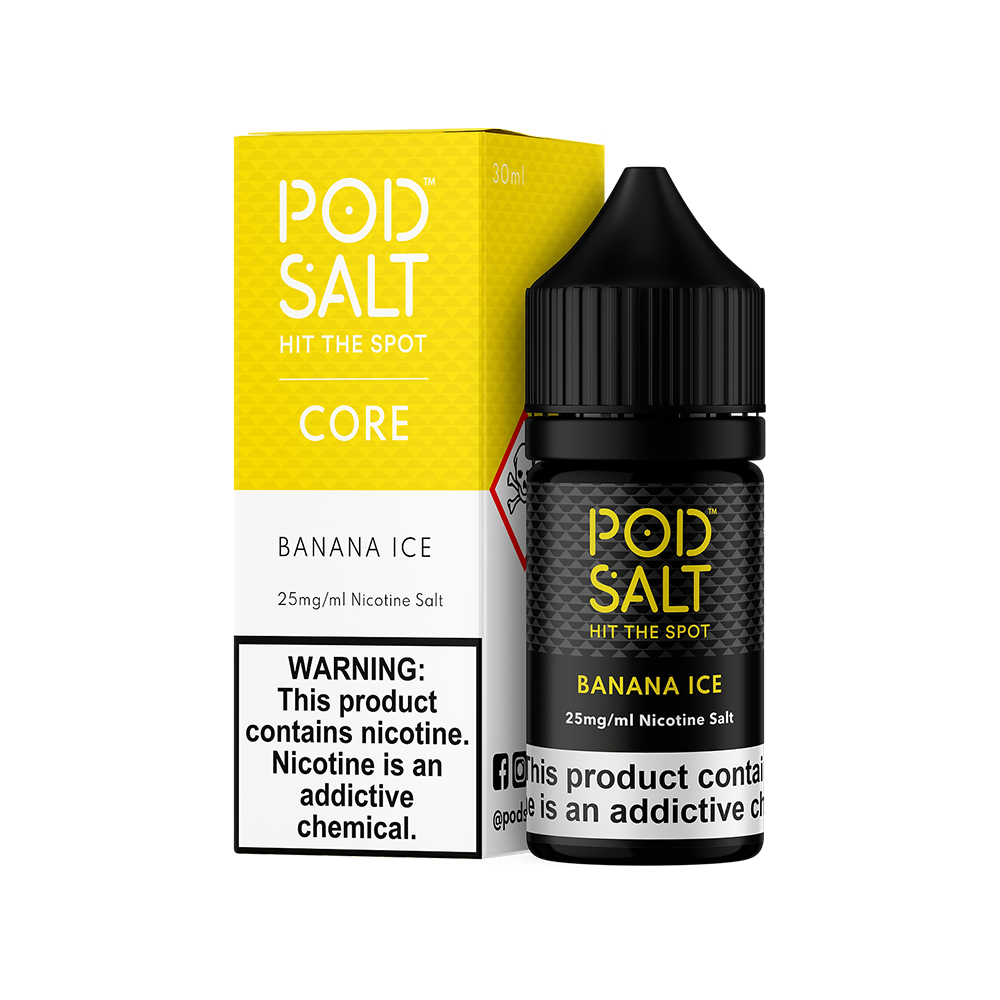 Pod Salt Banana Ice Salt Likit Uygun fiyatlı Pod Salt Banana Ice, taze muz ve buz karışımıyla yoğun lezzet sunan salt nikotin likitidir.