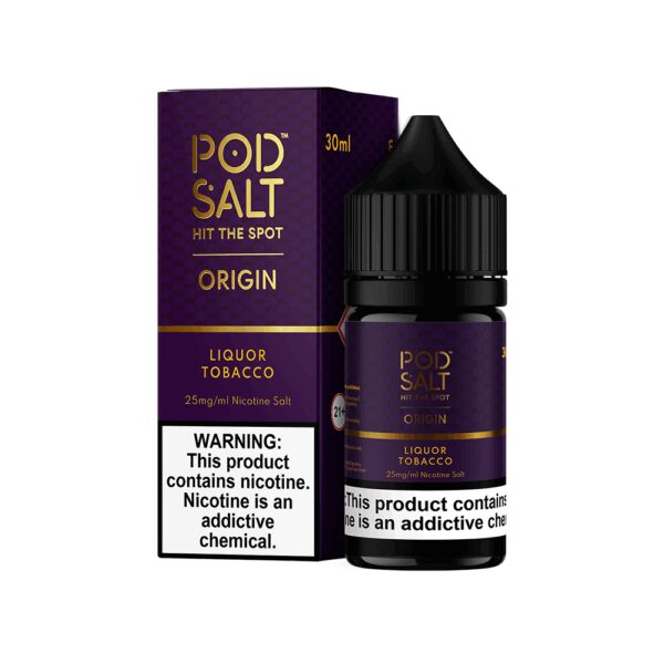 Pod Salt Liquor Tobacco likiti, uygun fiyatıyla yoğun tütün tadı ve yüksek salt nikotin sunar.