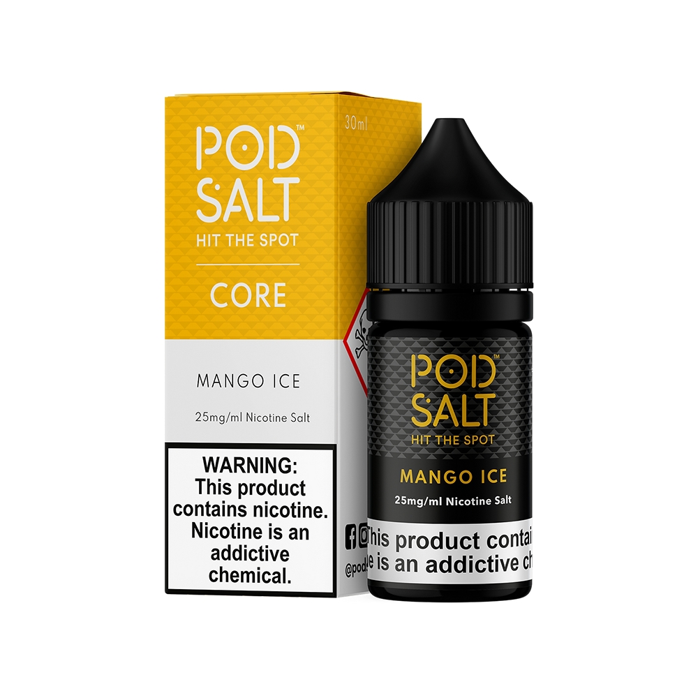 Pod Salt Mango Ice Salt Likit Uygun fiyatlı Pod Salt Mango Ice salt nikotin likiti, taze mango ve buz aromasıyla yüksek kaliteli içim sunar.