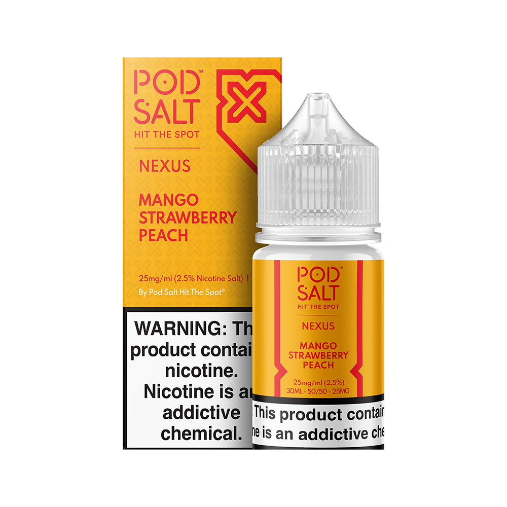 Pod Salt Mango Strawberry Peach Likit Mango, çilek ve şeftali aromalarının ferahlatıcı harmanı ile uygun fiyatlı bu salt nikotin likiti deneyimleyin.