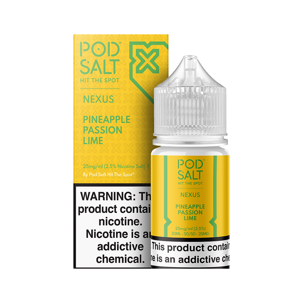 Pod Salt Ananas Uygun fiyatıyla ananas, çarkıfelek ve misket limonunun tropikal uyumunu sunan salt likit.