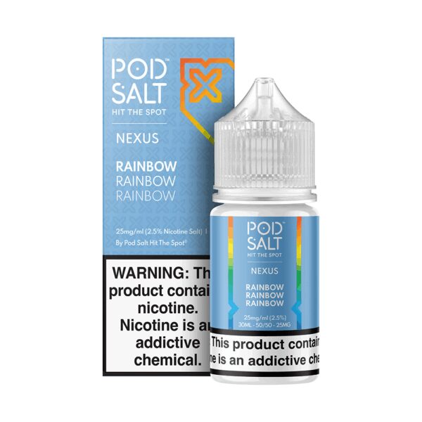 Uygun fiyatlı Pod Salt Rainbow Salt Likit, canlı meyve karışımıyla yoğun buhar ve dengeli tat sunar.