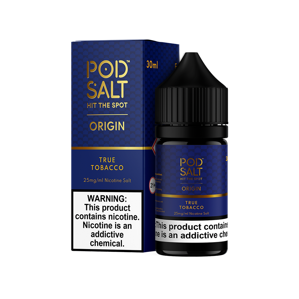 Pod Salt True Tobacco Likit Yoğun Buhar Gerçek tütün tadını yoğun buhar ve hızlı tatminle sunan bu premium salt likit, uygun fiyatıyla günlük kullanım için idealdir.