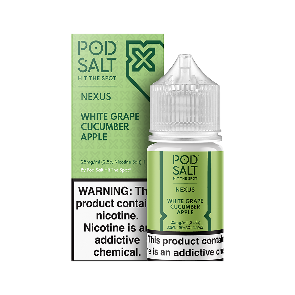 Pod Salt White Grape Cucumber Apple Likit Ferahlatıcı Harman Ferahlatıcı üzüm, salatalık ve elma aromalarını uygun fiyatlı salt nikotin ile birleştiren bu likiti deneyimleyin.